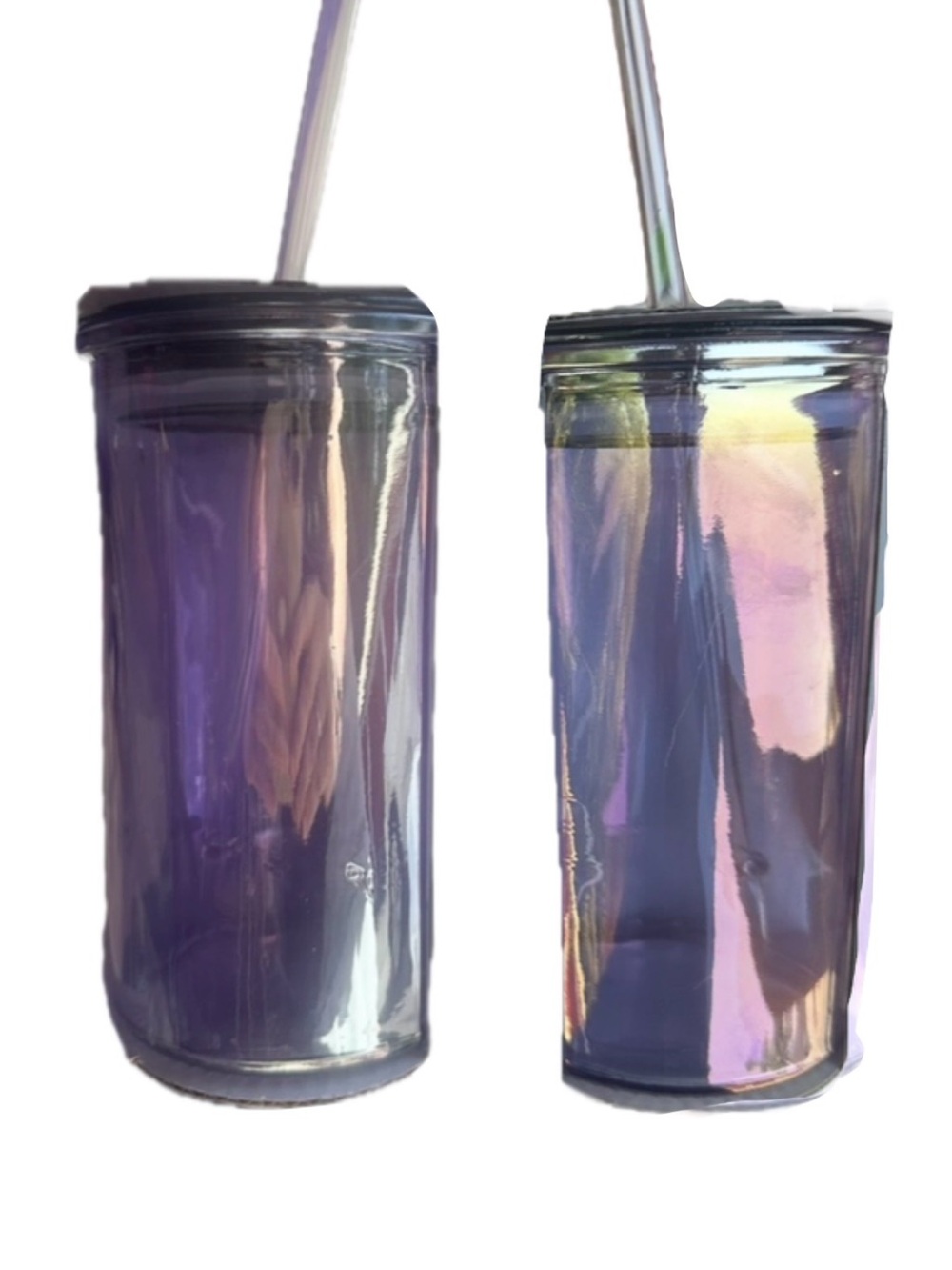 NWT!! Large Iridescent Acrylic Glasses (2)
